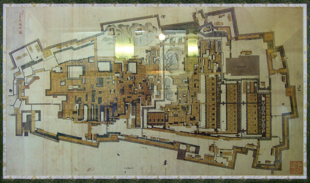 江戸城の彩色絵図全体画像